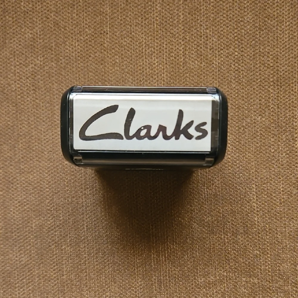 Clarks BLACK Ink Stamp - Picture 1 of 4